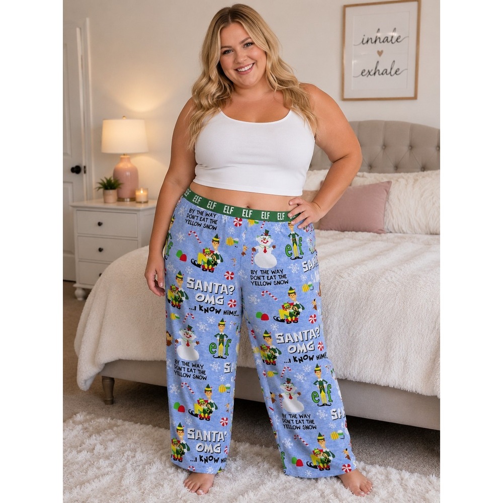ELF Will Farrell Christmas Women's 2X 18W/20W Sleep Pants Pajamas -1151